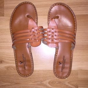 brown sandals- barely worn